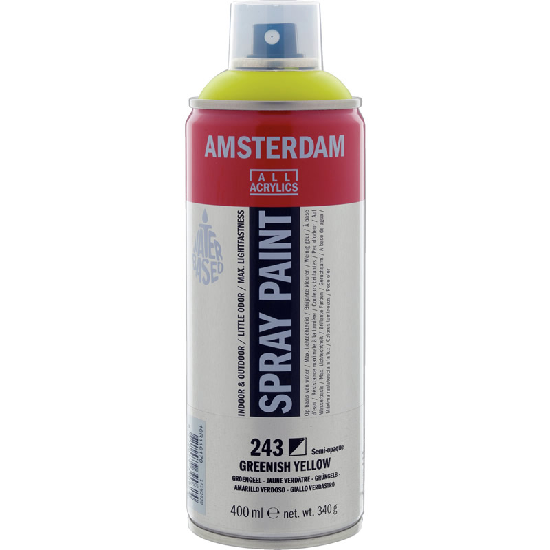 アムステルダムスプレーペイント400ml 243 グリーニッシュイエロー