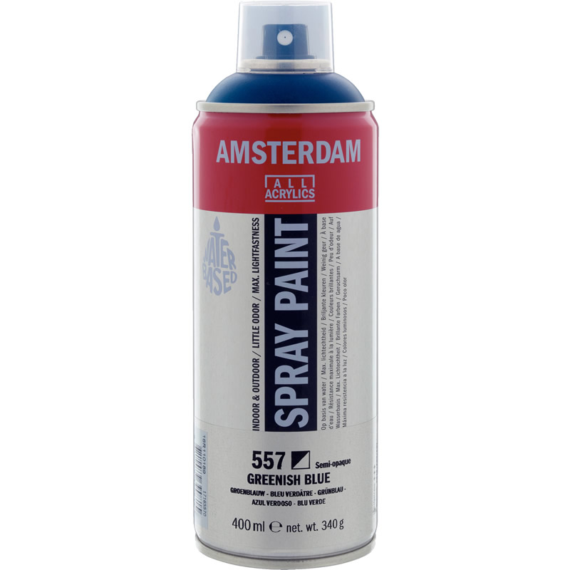 アムステルダムスプレーペイント400ml 557 グリーニッシュブルー