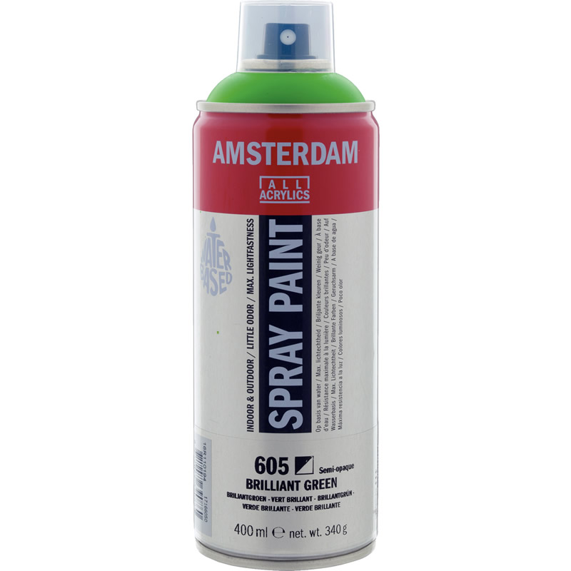 アムステルダムスプレーペイント400ml 605 ブリリアントグリーン