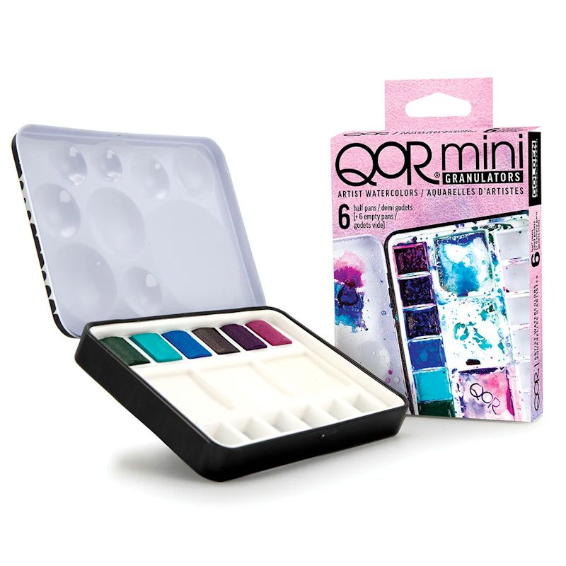 QoR コア透明水彩絵具 0035 ハーフパン グラニュレーターズ 6色セット