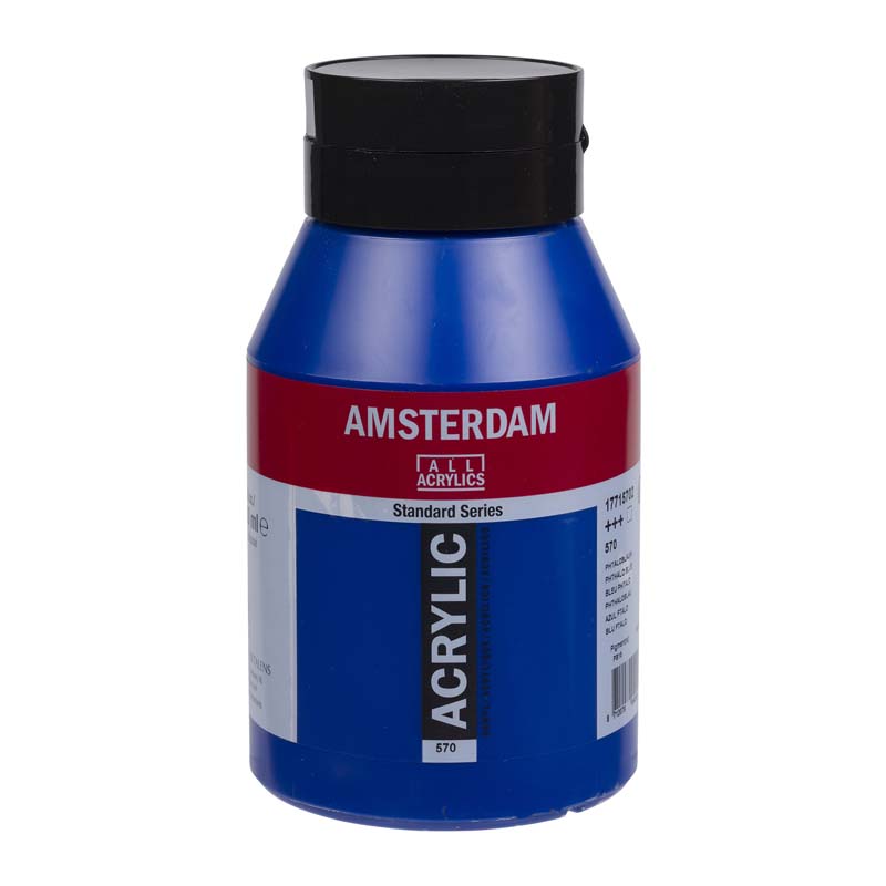 アムステルダムアクリリックカラー1000ml  570 フタロブルー