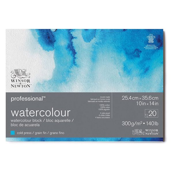 W&N プロフェッショナル水彩紙ブロック 中目 <300g>
