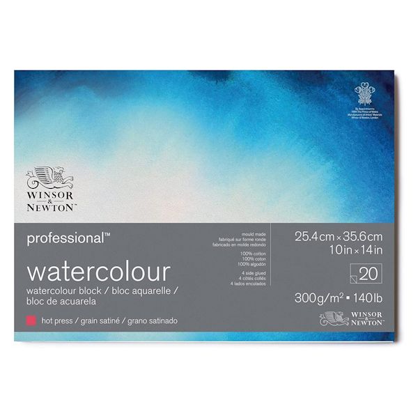 W&N プロフェッショナル水彩紙ブロック 細目 <300g>