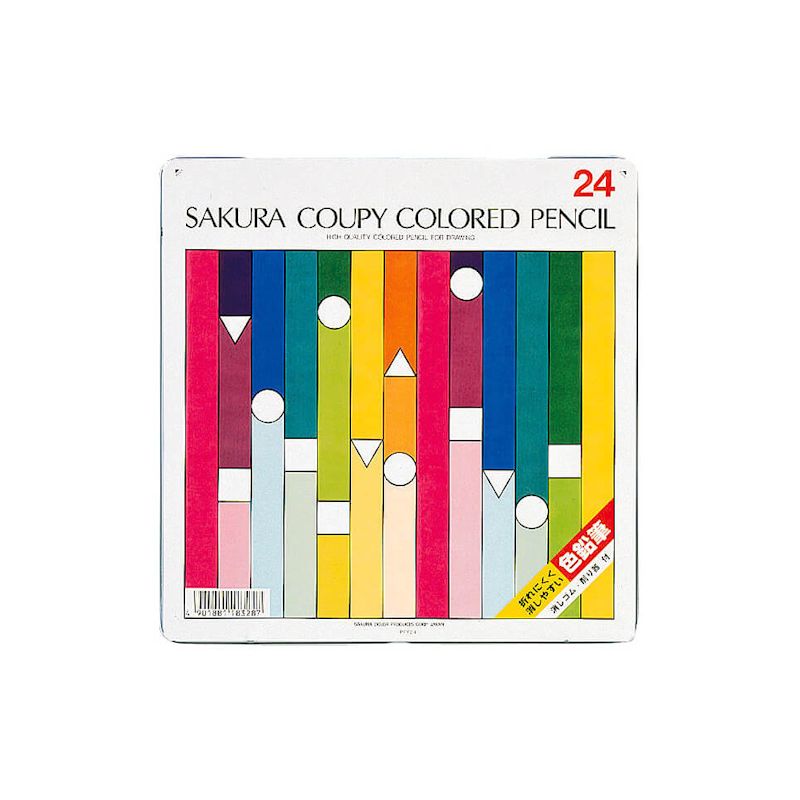 サクラクレパス クーピー色鉛筆 24色(缶入り)