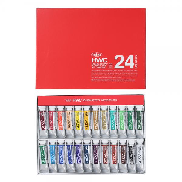 ホルベイン透明水彩絵具5号チューブ 24色セット  W444