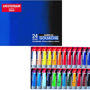 アムステルダムアクリリックガッシュ20ml 　24色セット