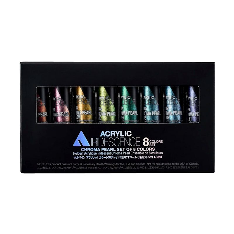 ホルベイン アクリリックカラーイリデッセンス AC894 クロマパール8色セット(5ml)