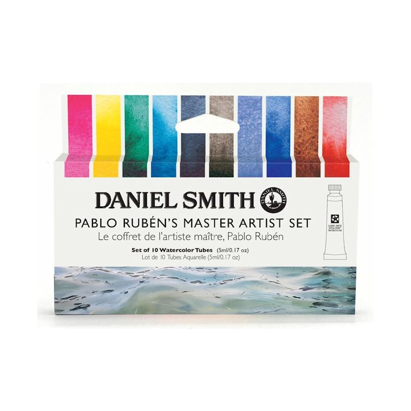 【お取寄品】ダニエルスミス透明水彩絵具 10色パブロ・ルーベン セット(5ml)