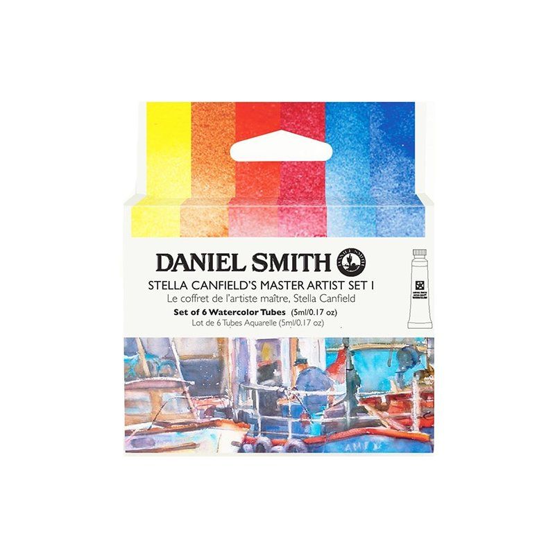 【お取寄品】ダニエルスミス透明水彩絵具 6色ステラ・カンフィールド セット1(5ml)