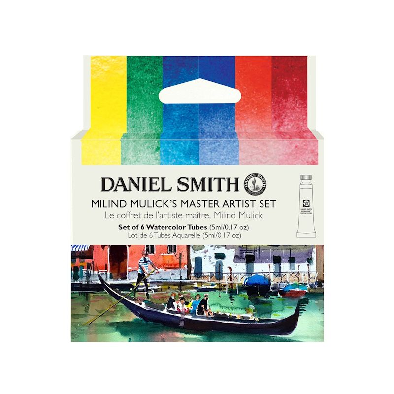 【お取寄品】ダニエルスミス透明水彩絵具 6色ミリンド・マリック マスターアーティストセット(5ml)