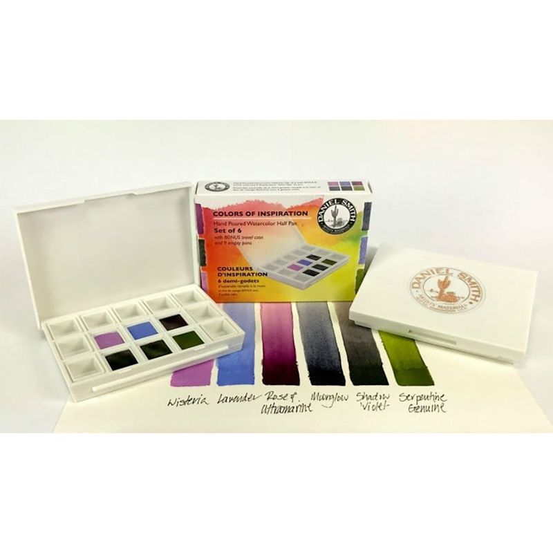 【お取寄品】ダニエルスミス固形水彩絵具 6色インスピレーションセット(ハーフパン)