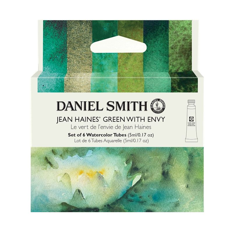 【お取寄品】ダニエルスミス透明水彩絵具 6色ジーン・ヘインズ グリーンウィズエンビーセット(5ml)
