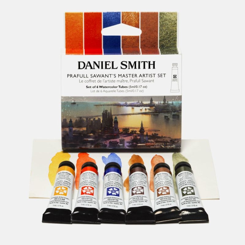 【お取寄品】ダニエルスミス透明水彩絵具 6色プラフル・サワン セット(5ml)