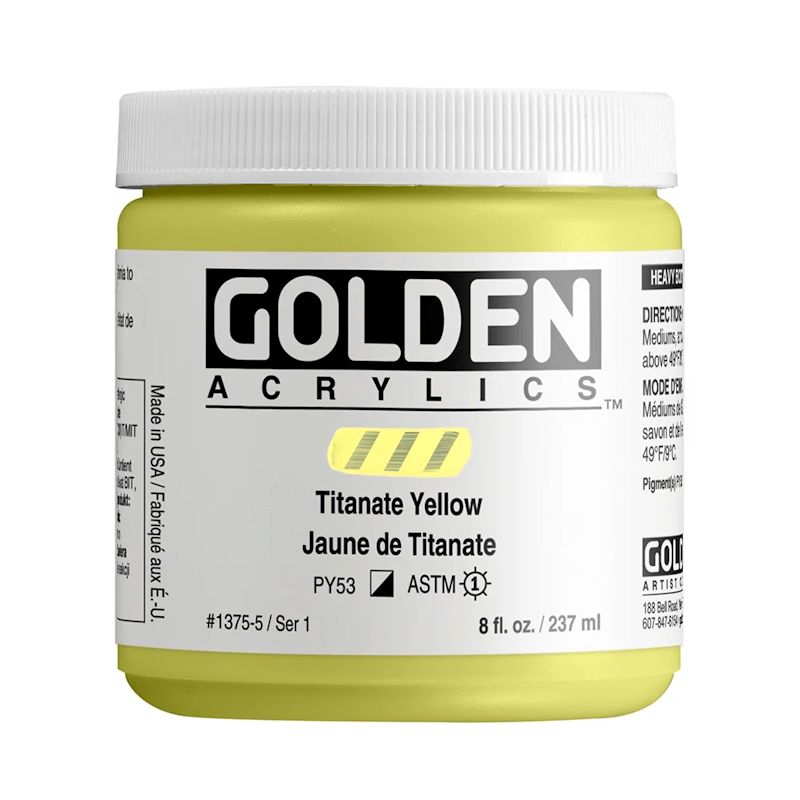 GOLDEN アクリリックヘビーボディ 237ml 1375 チタネイトイエロー