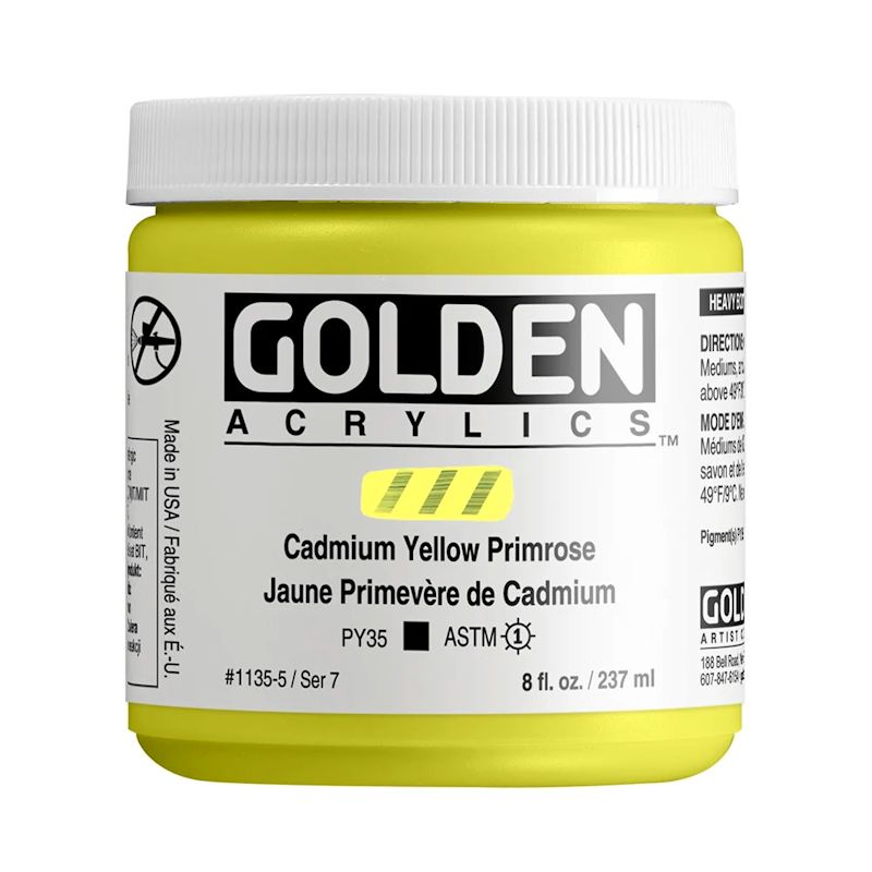 GOLDEN アクリリックヘビーボディ 237ml 1135 カドミウムイエロープリムローズ