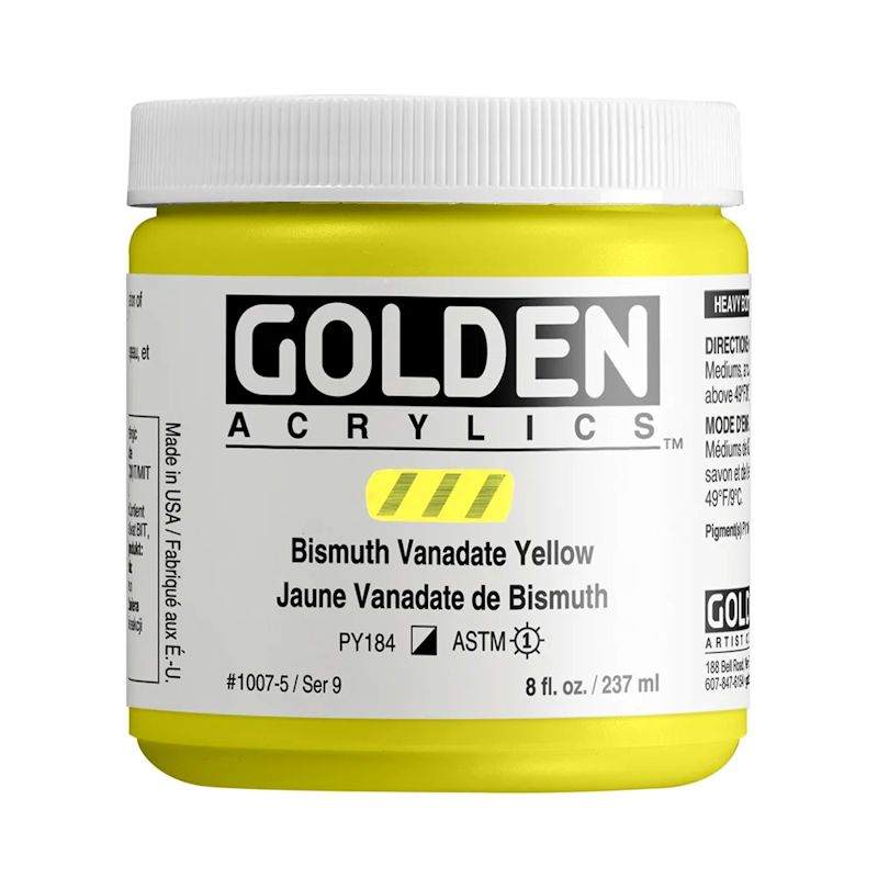 GOLDEN アクリリックヘビーボディ 237ml 1007 ビスマスバナデイトイエロー