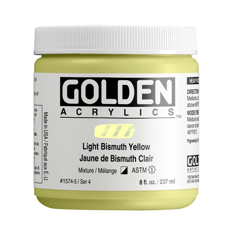 GOLDEN アクリリックヘビーボディ 237ml 1574 ライトビスマスイエロー
