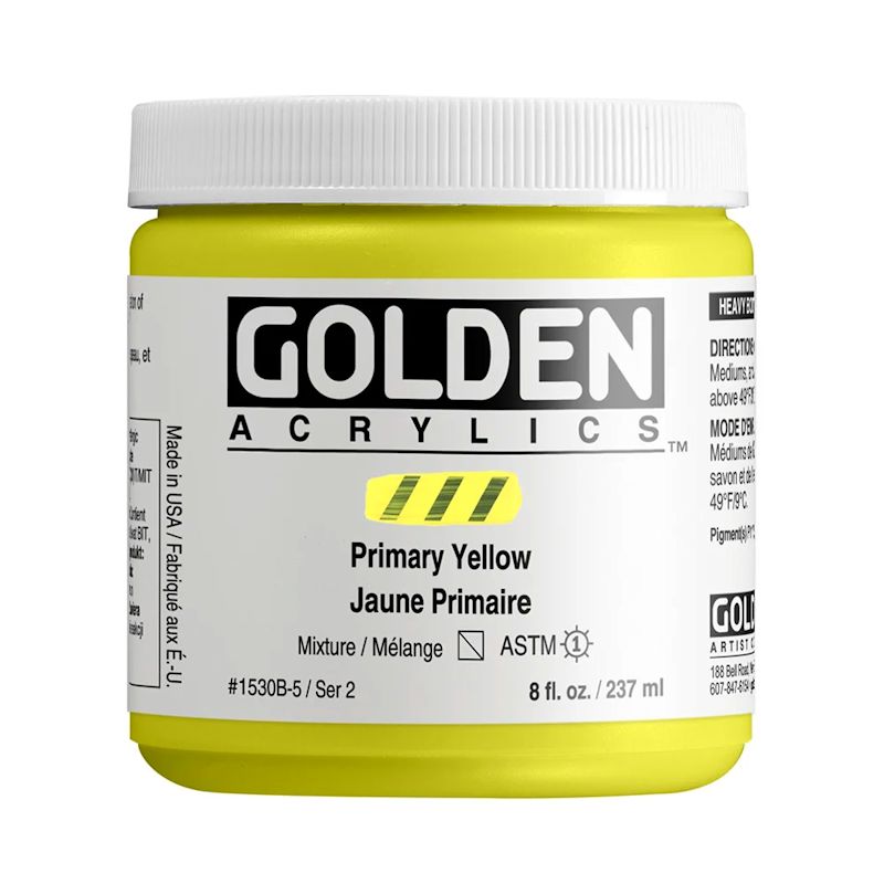 GOLDEN アクリリックヘビーボディ 237ml 1530 プライマリーイエロー
