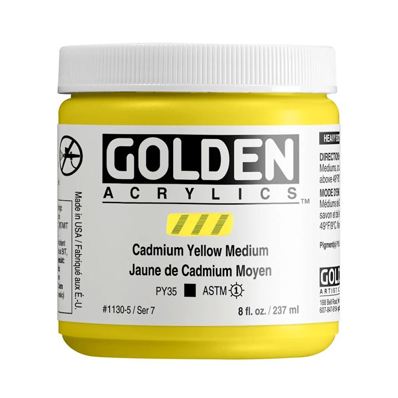 GOLDEN アクリリックヘビーボディ 237ml 1130 カドミウムイエローミディアム