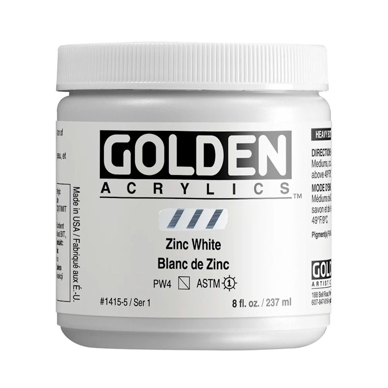 GOLDEN アクリリックヘビーボディ 237ml 1415 ジンクホワイト