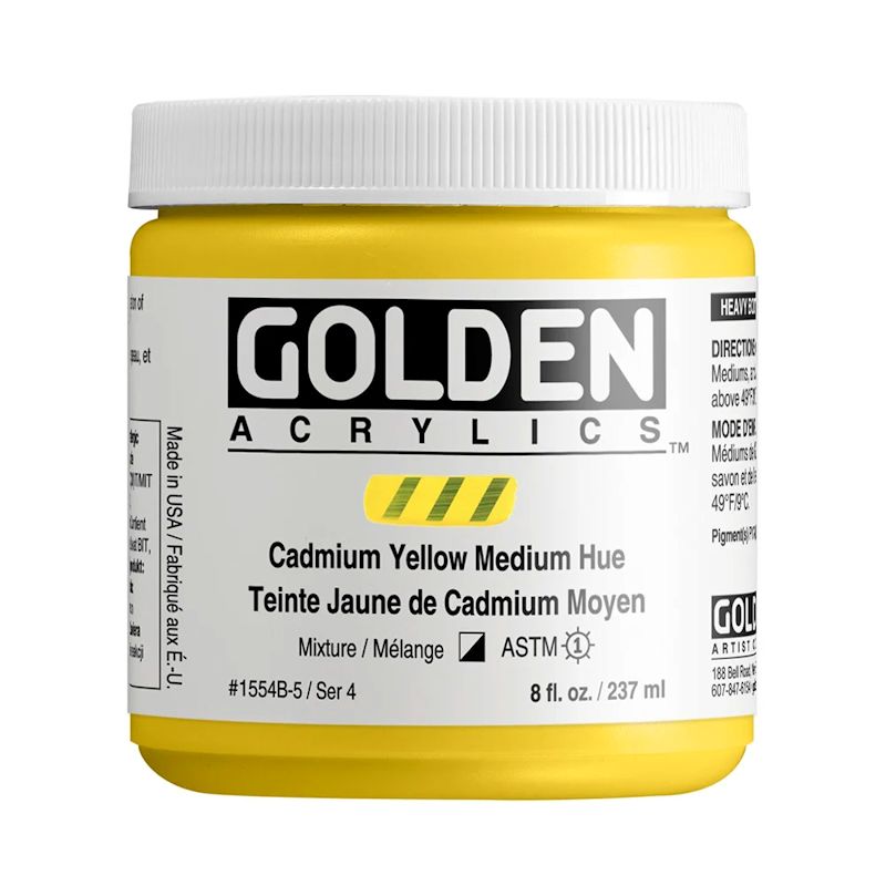 GOLDEN アクリリックヘビーボディ 237ml 1554 カドミウムイエローミディアムヒュー
