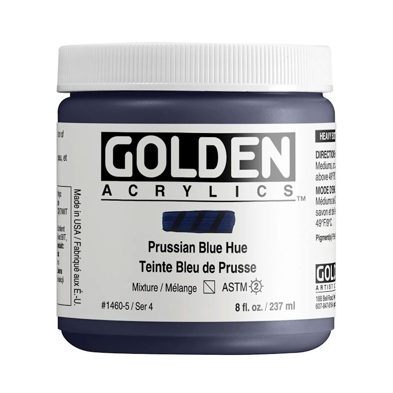GOLDEN アクリリックヘビーボディ 237ml 1460 プルシャンブルーヒュー