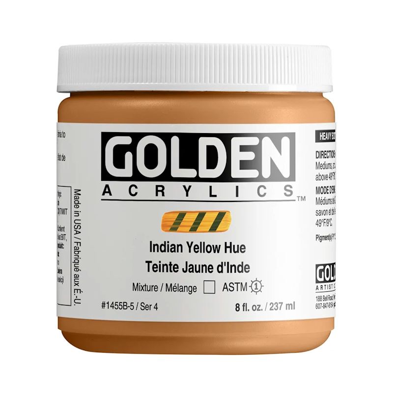 GOLDEN アクリリックヘビーボディ 237ml 1455 インディアンイエローヒュー