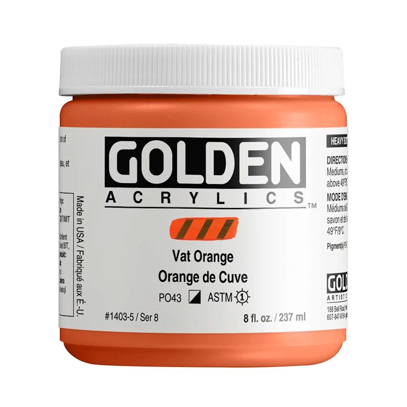 GOLDEN アクリリックヘビーボディ 237ml 1403 バットオレンジ