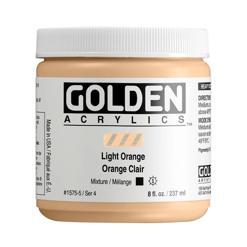 GOLDEN アクリリックヘビーボディ 237ml 1575 ライトオレンジ