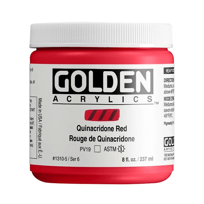 GOLDEN アクリリックヘビーボディ 237ml 1310 キナクリドンレッド
