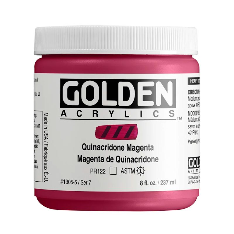 GOLDEN アクリリックヘビーボディ 237ml 1305 キナクリドンマゼンタ
