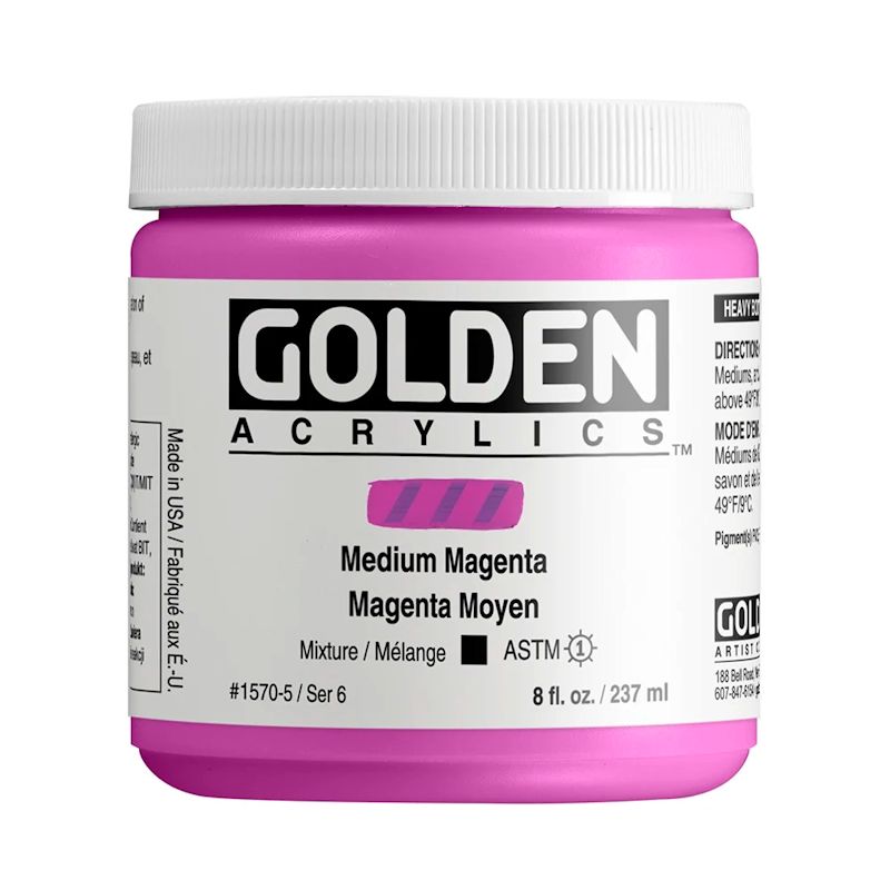GOLDEN アクリリックヘビーボディ 237ml 1570 ミディアムマゼンタ