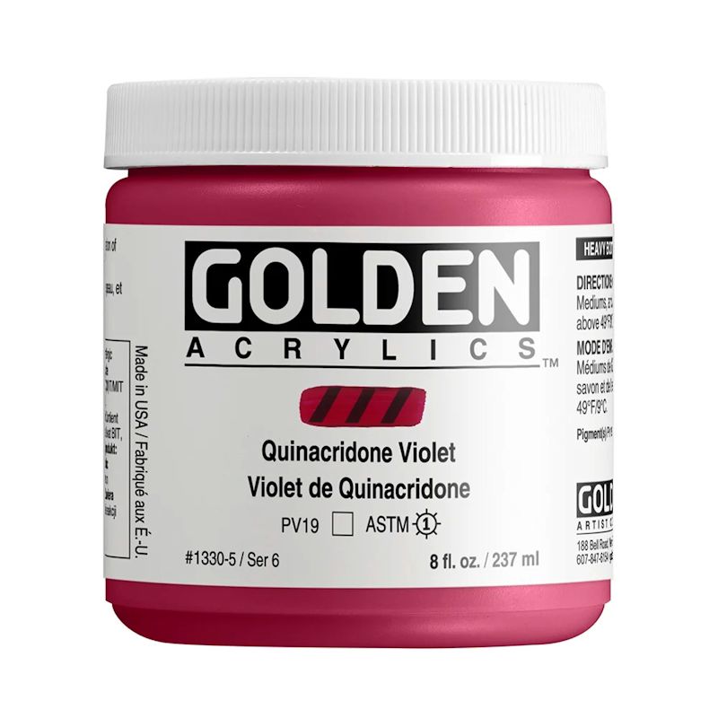 GOLDEN アクリリックヘビーボディ 237ml 1330 キナクリドンバイオレット