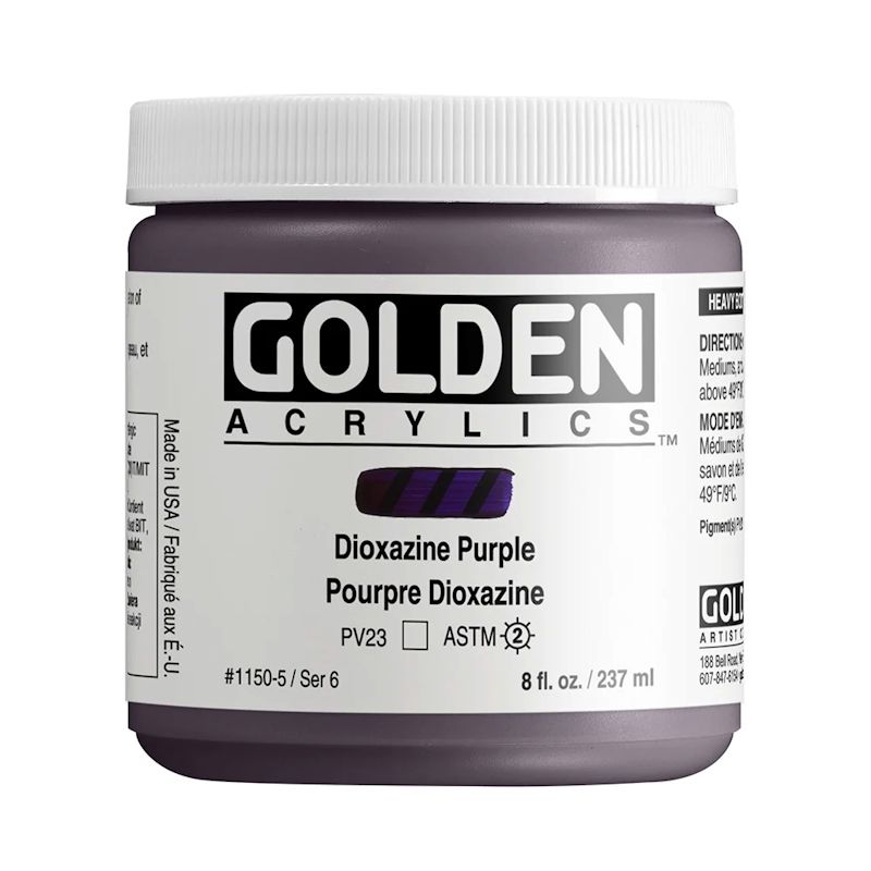 GOLDEN アクリリックヘビーボディ 237ml 1150 ジオキサジンパープル