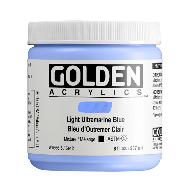 GOLDEN アクリリックヘビーボディ 237ml 1566 ライトウルトラマリンブルー
