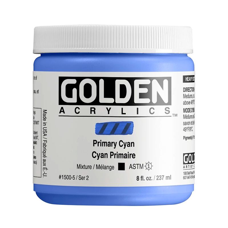 GOLDEN アクリリックヘビーボディ 237ml 1500 プライマリーシアン