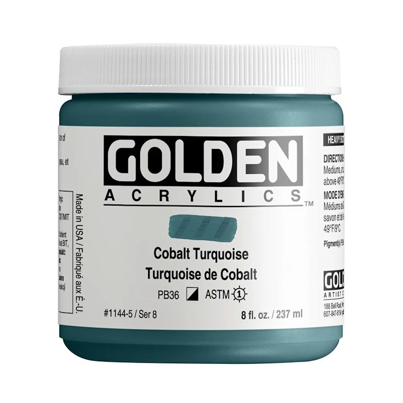 GOLDEN アクリリックヘビーボディ 237ml 1144 コバルトターコイズ