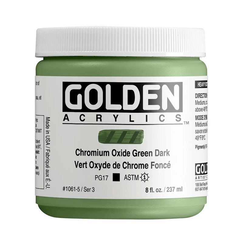 GOLDEN アクリリックヘビーボディ 237ml 1061 クロミウムオキサイドグリーンダーク