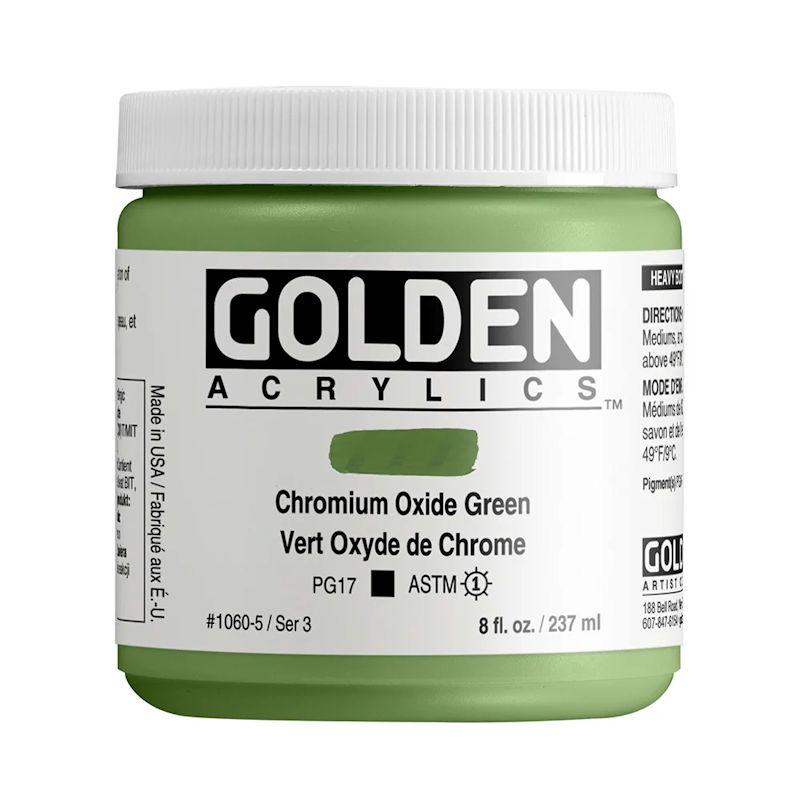 GOLDEN アクリリックヘビーボディ 237ml 1060 クロミウムオキサイドグリーン