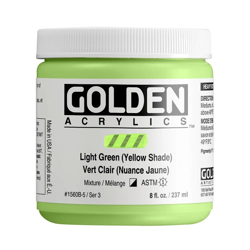 GOLDEN アクリリックヘビーボディ 237ml 1560 ライトグリーンイエローシェード