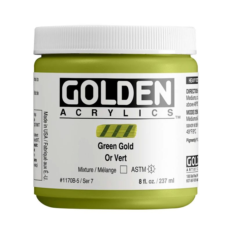 GOLDEN アクリリックヘビーボディ 237ml 1170 グリーンゴールド