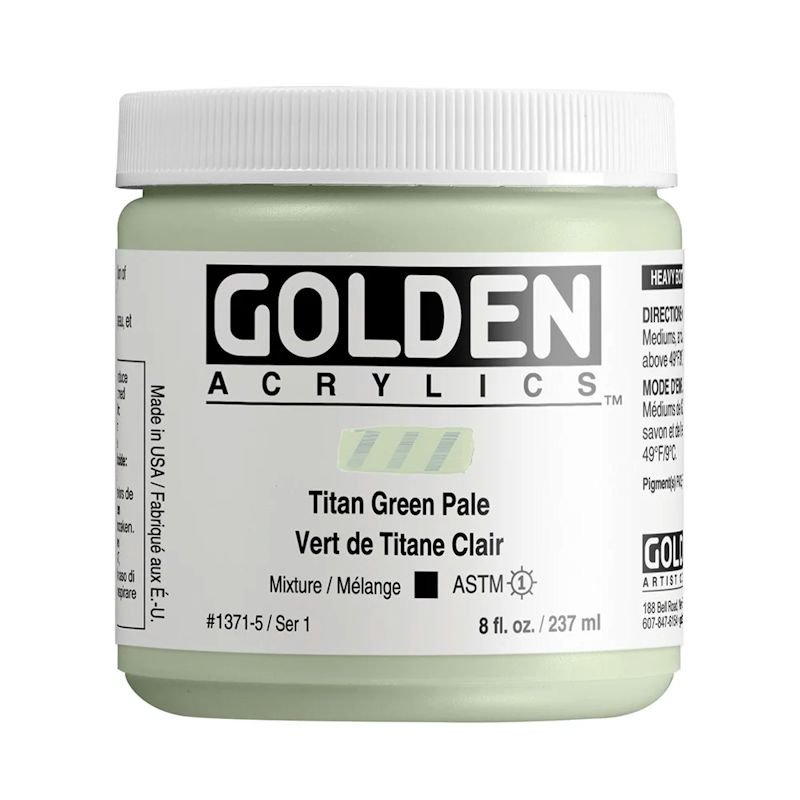 GOLDEN アクリリックヘビーボディ 237ml 1371 チタングリーンペール