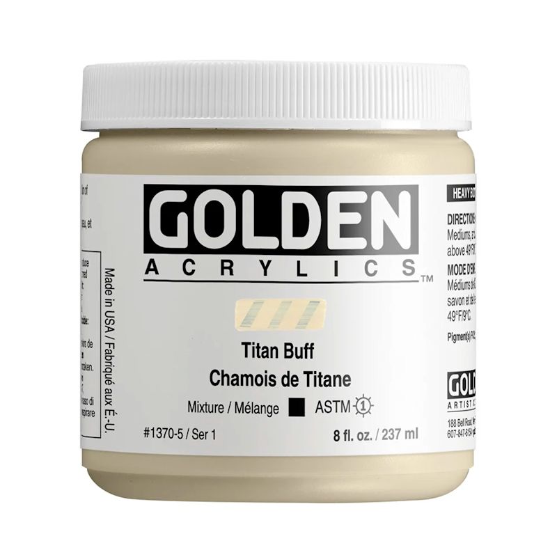 GOLDEN アクリリックヘビーボディ 237ml 1370 チタンバフ