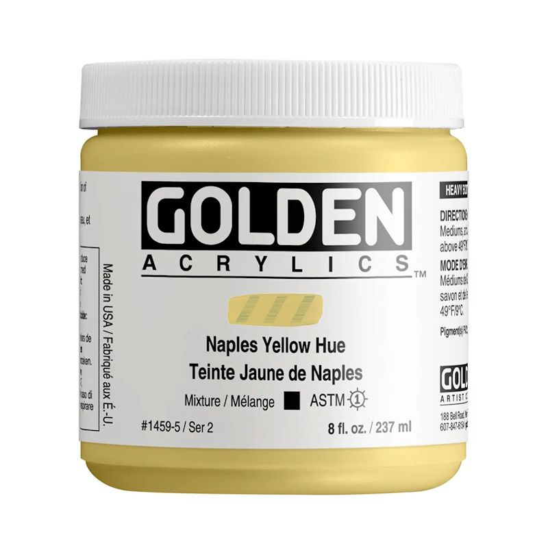 GOLDEN アクリリックヘビーボディ 237ml 1459 ネイプルスイエローヒュー