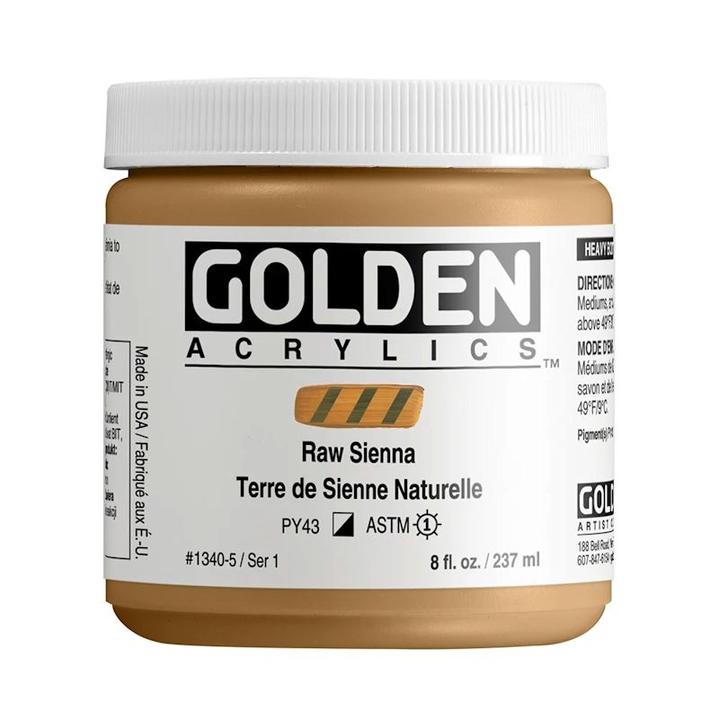 GOLDEN アクリリックヘビーボディ 237ml 1340 ローシェンナ