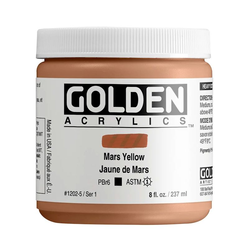 GOLDEN アクリリックヘビーボディ 237ml 1202 マースイエロー