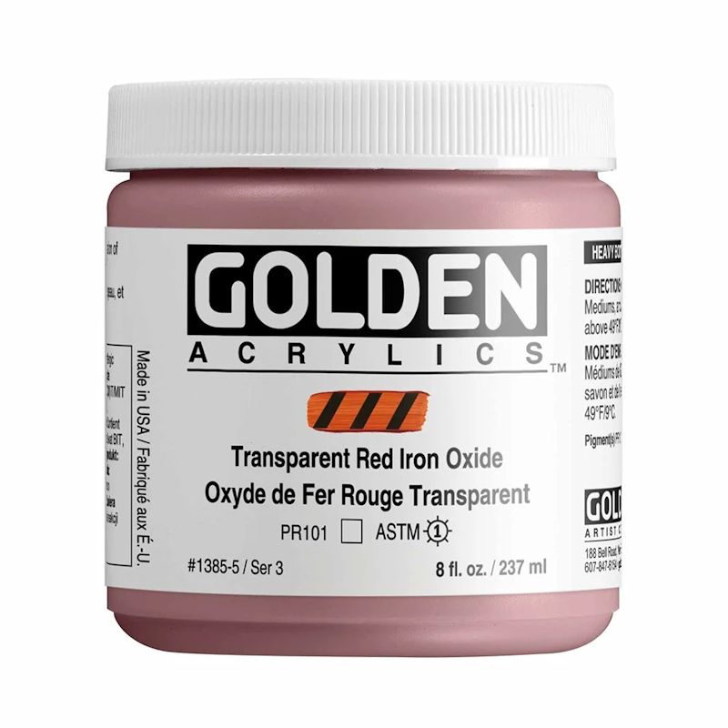 GOLDEN アクリリックヘビーボディ 237ml 1385 TPレッドアイアンオキサイド