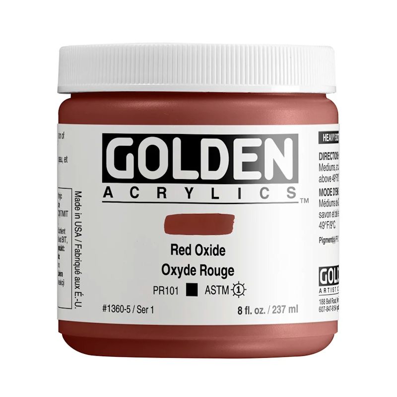 GOLDEN アクリリックヘビーボディ 237ml 1360 レッドオキサイド