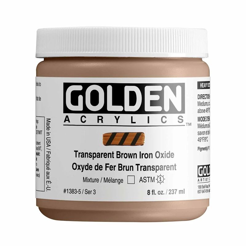 GOLDEN アクリリックヘビーボディ 237ml 1383 TPブラウンアイアンオキサイド