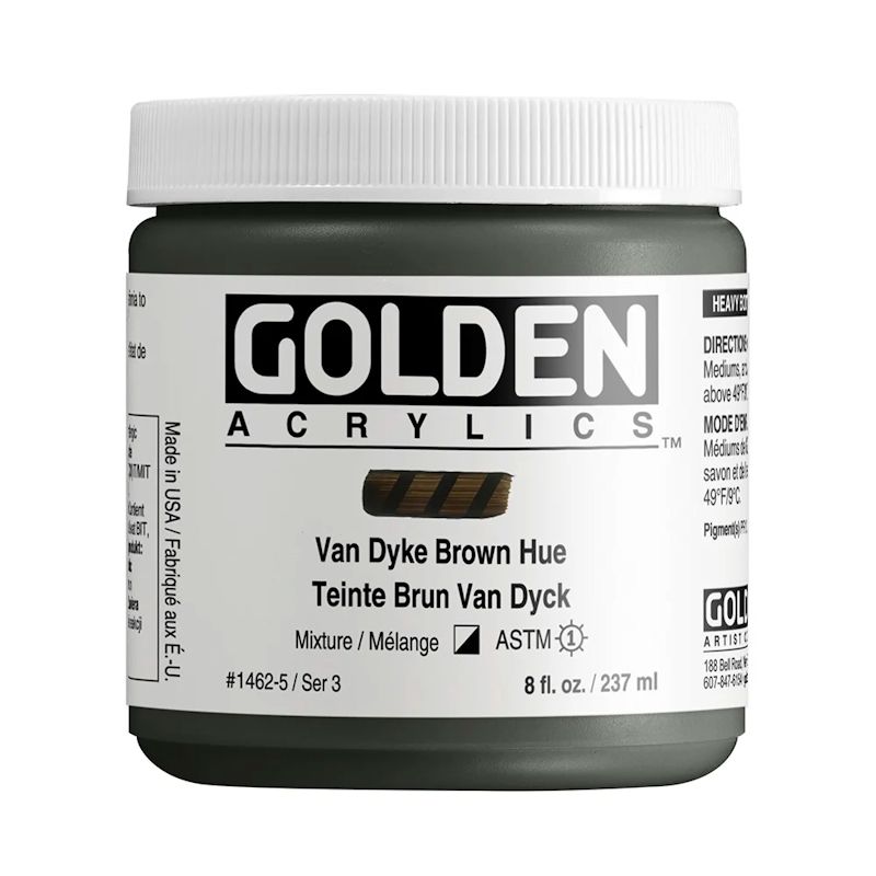 GOLDEN アクリリックヘビーボディ 237ml 1462 バンダイキブラウンヒュー